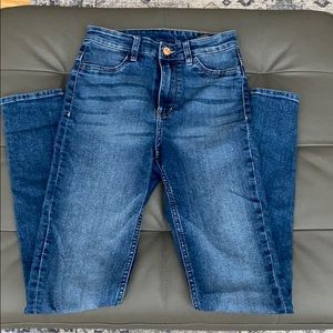 H&M Divided High Waisted Dark Wash Skinny Jeans